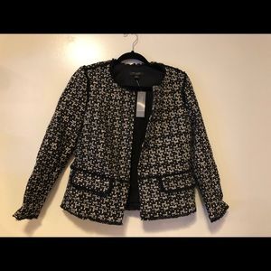 PETITE TWEED MILITARY JACKET